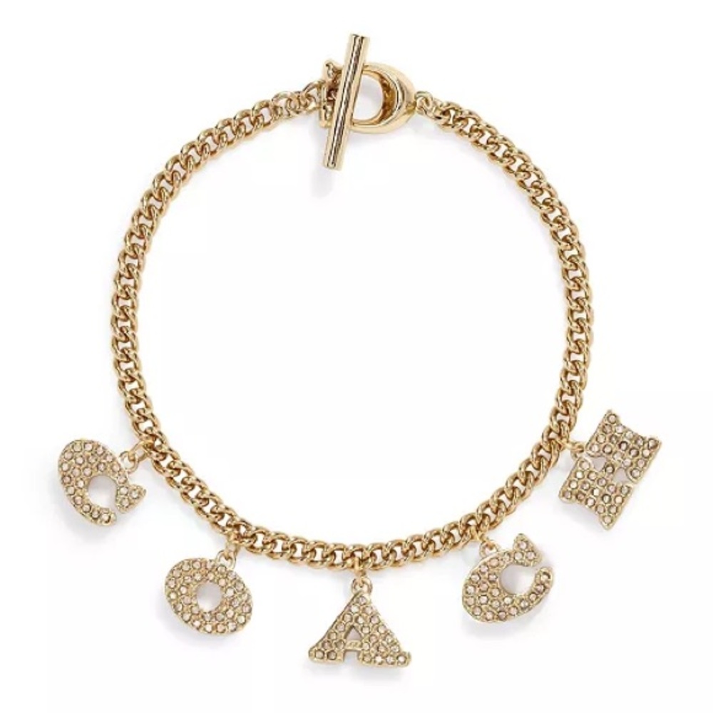 COACH PAVÉ CHARM BRACELET